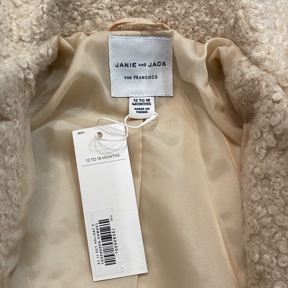 Janie and Jack coffee cake sherpa coat sz 12-18 months girls - Picture 8 of 8